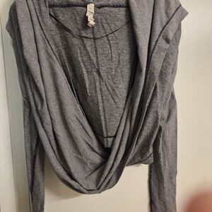 Lululemon Athletica Charcoal Drape Blouse